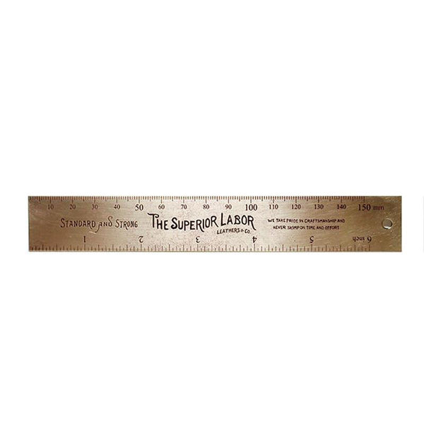 BG017 15cm brass ruler