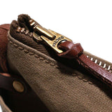 SL037 leather bottom shoulder bag S